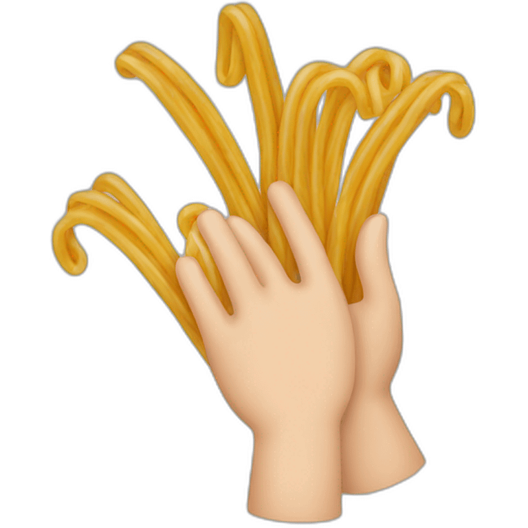 spaghetti hands emoji