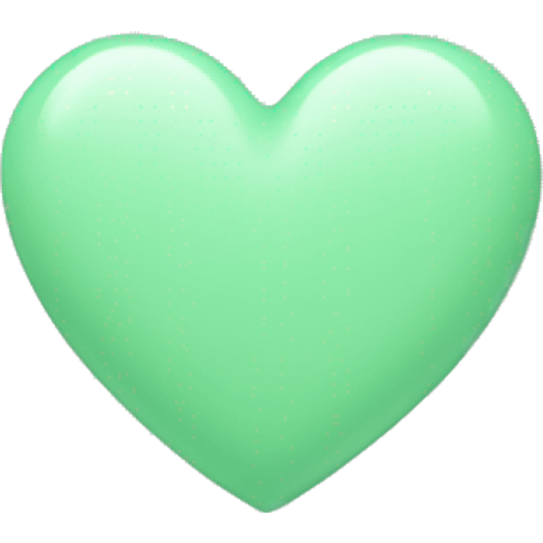 Pastel green heart emoji