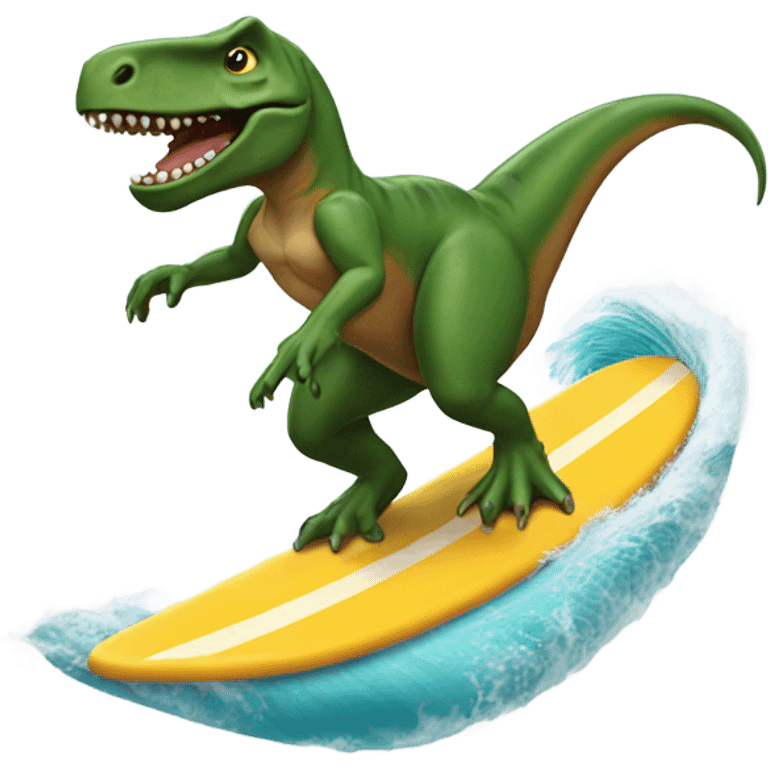 Surfing trex emoji