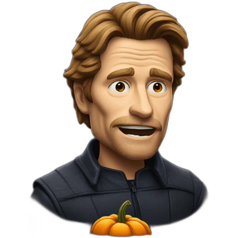 Willem defoe eating pumpkin emoji