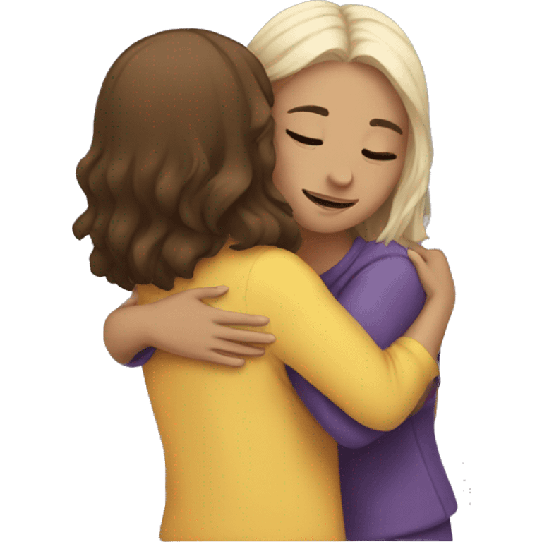 Girl hugs girl emoji