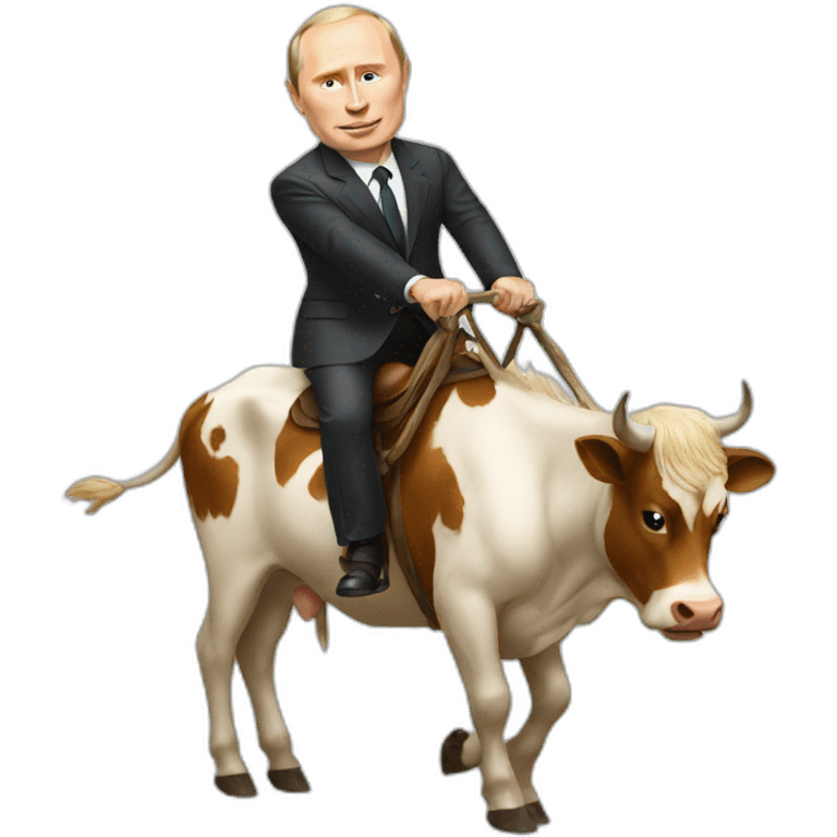 Putin riding a cow emoji