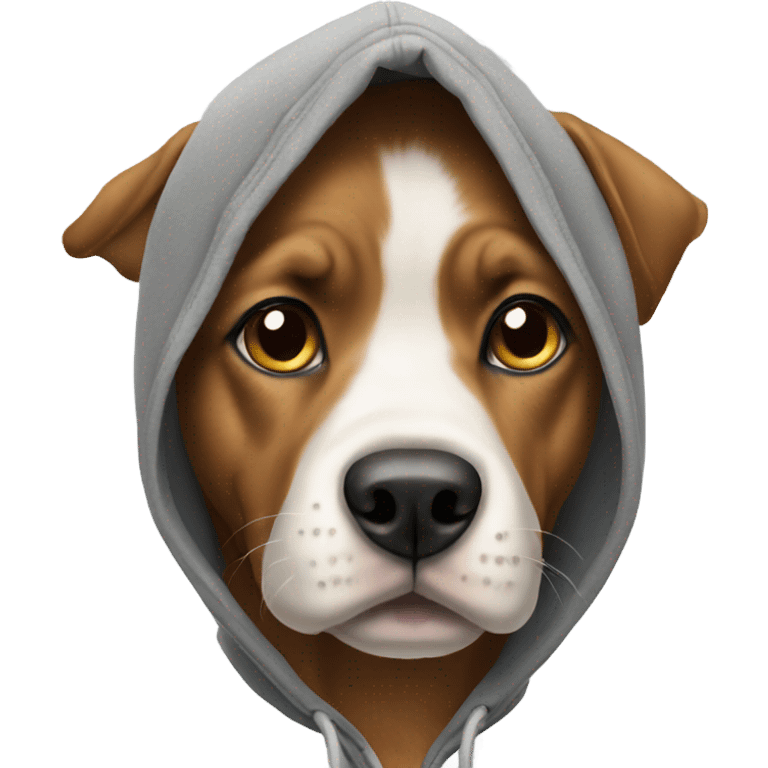 Dog wearing hoodie emoji