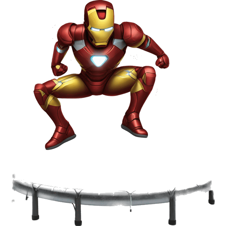 Iron man on a trampoline emoji