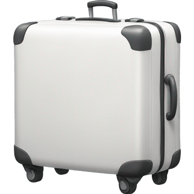 White wheelie suitcase emoji