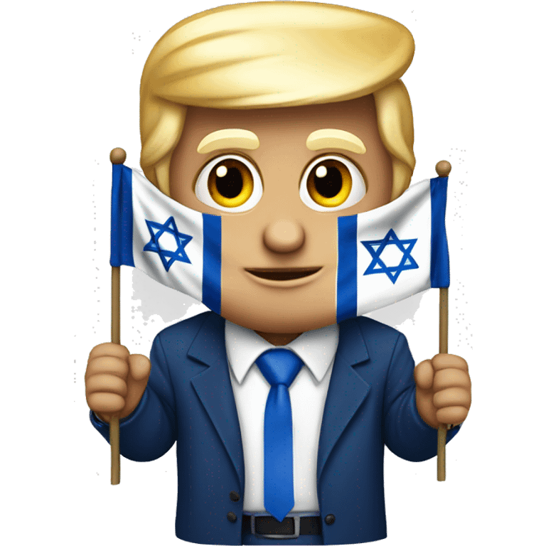 Donald Trump with Israel flag emoji