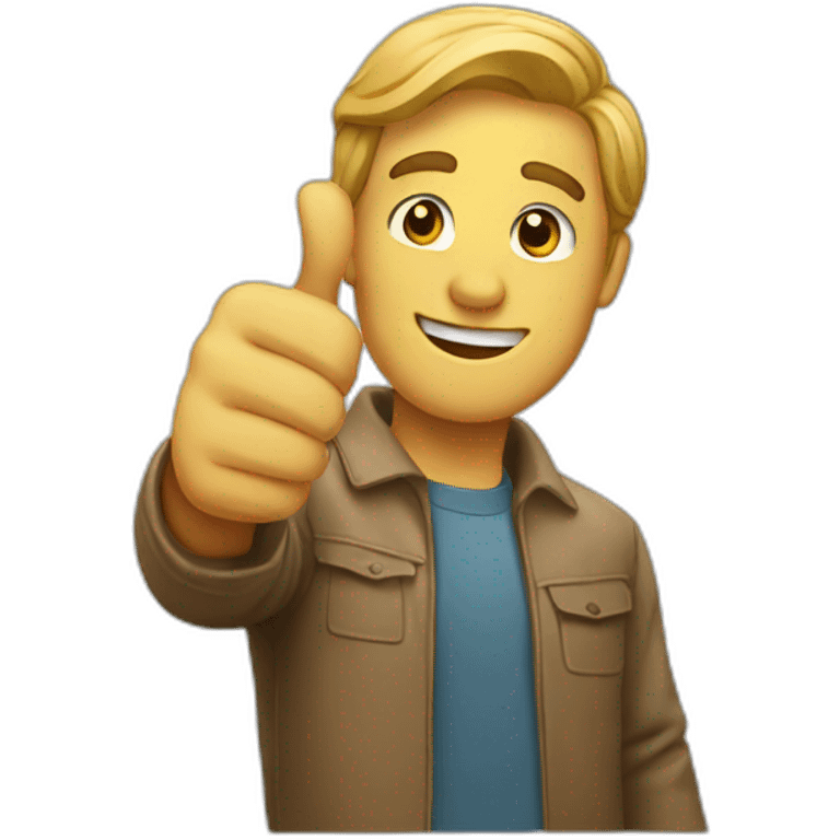 Man giving thumbs up emoji