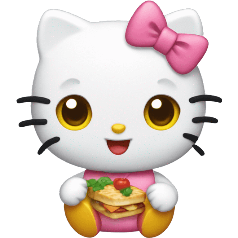 Hello kitty with food  emoji