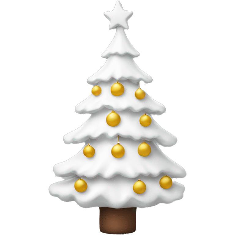 White Christmas tree decoration like Amsterdam house  emoji