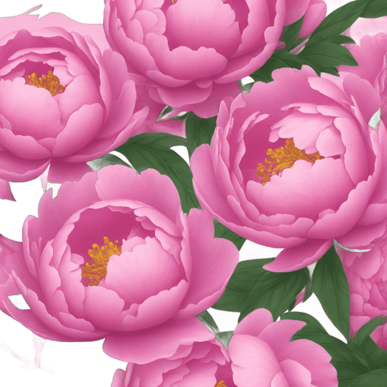 Pink peonies emoji