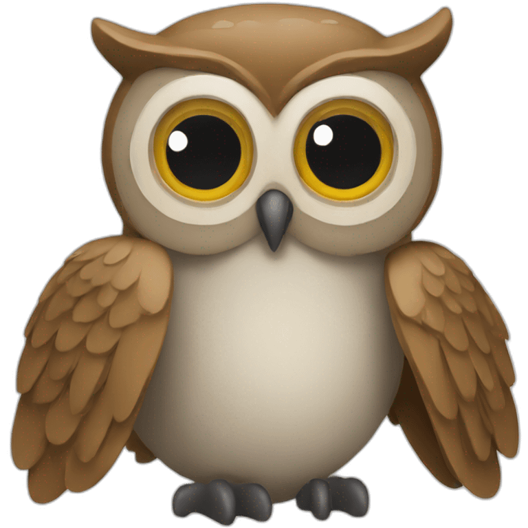 Owl-with-cylinder emoji