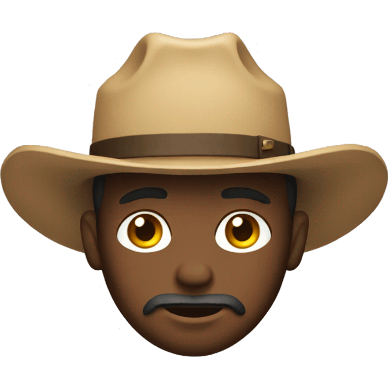 Black man wearing cowboy hat emoji