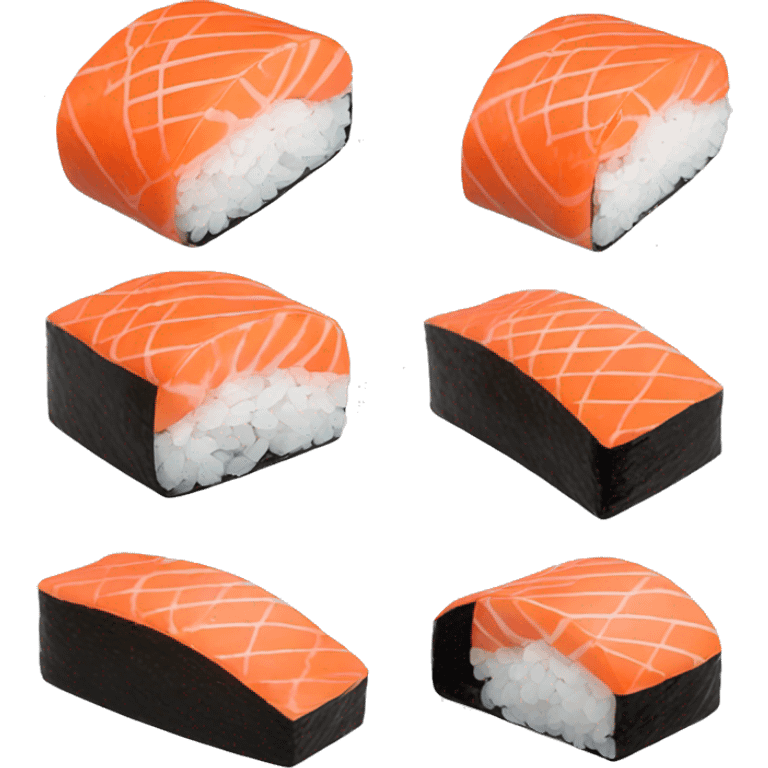 one piece of salmon sushi  emoji