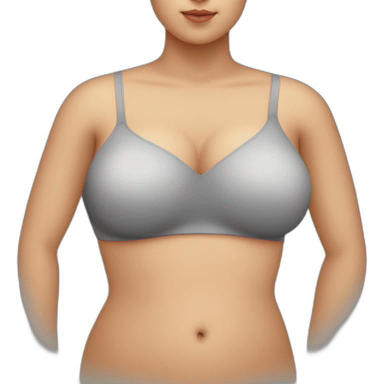 big, round, soft human female chest sideways,not covered emoji