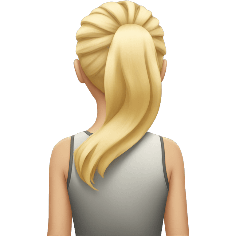 girl with blonde hair facing backwards emoji