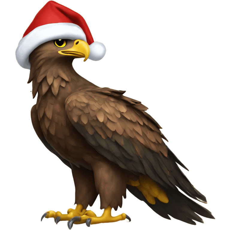 state university of new york mascot the golden eagle celebrating christmas emoji