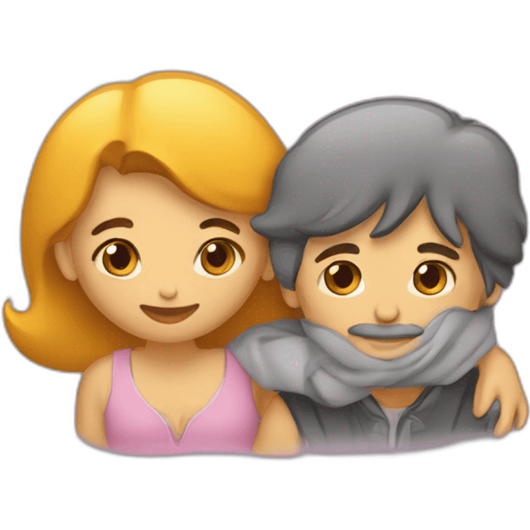 Deux amoureux qui s’embrasse emoji