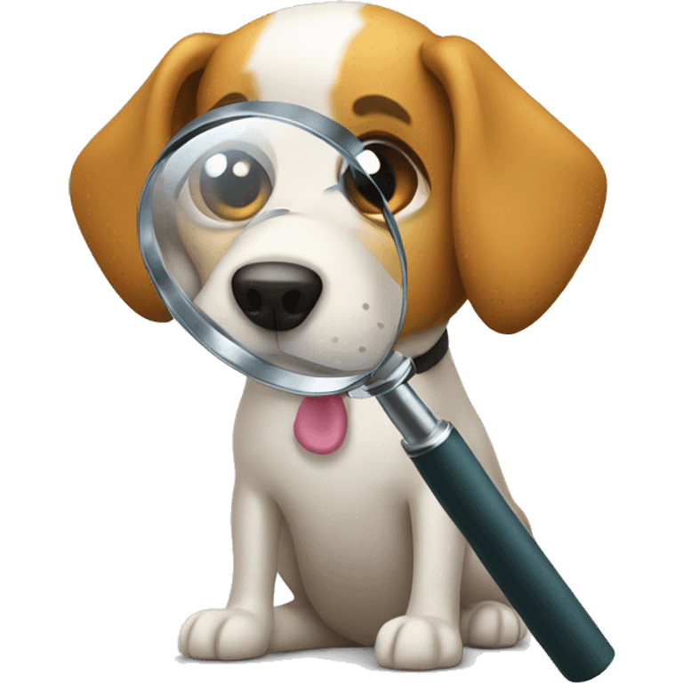 dog with magnifying glass emoji