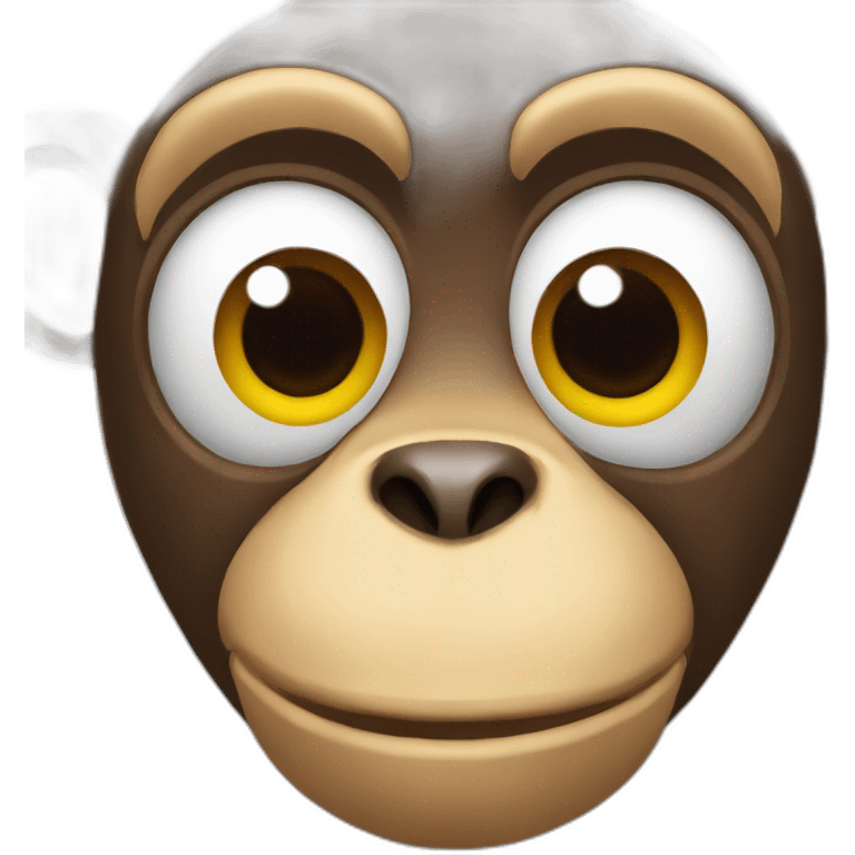 Macaco com mão no rosto emoji