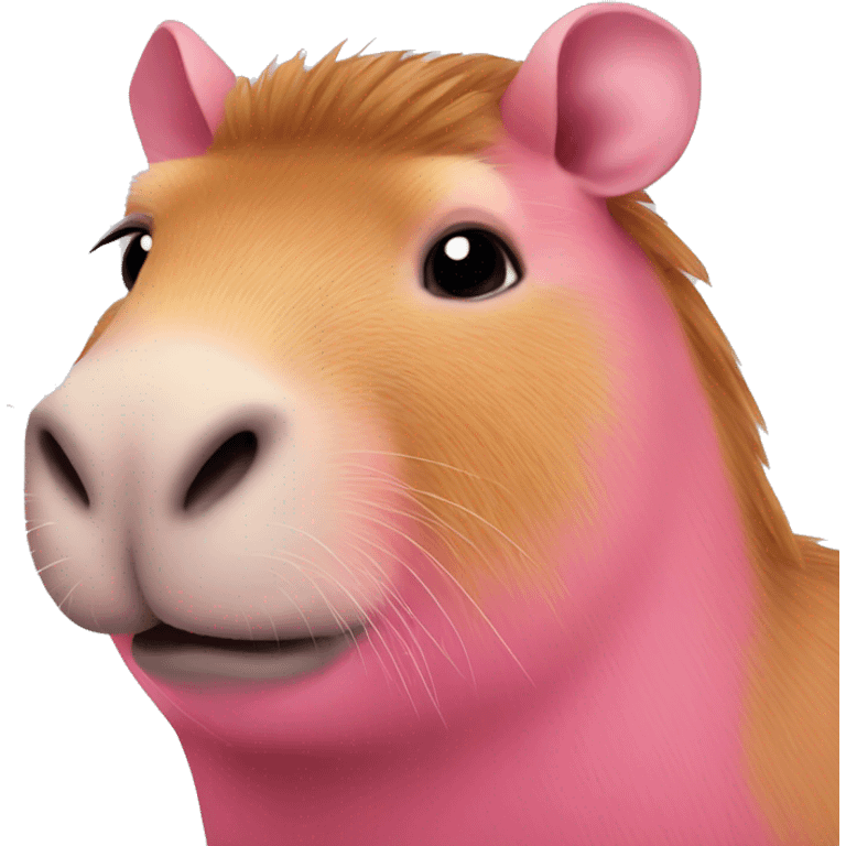 Pink capybara emoji