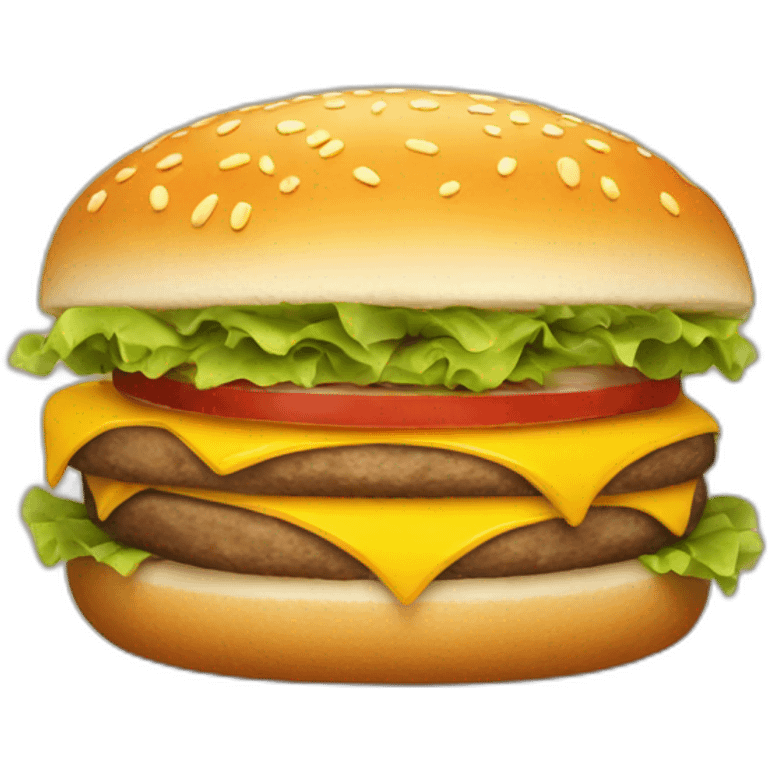 Hamburger with smiling face emoji