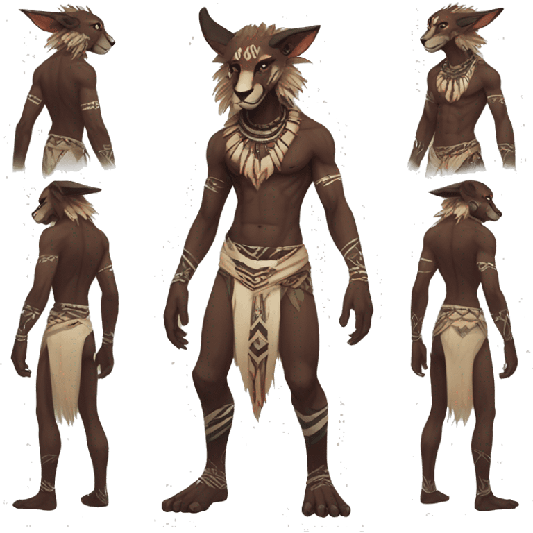  anthro tribal vernid full body by LiLaiRa emoji