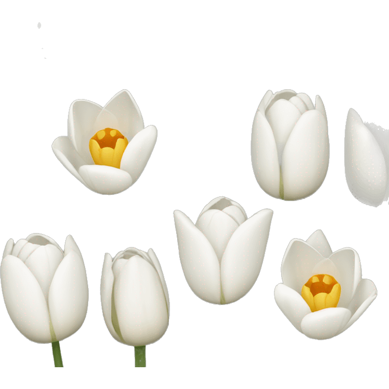 white tulip bouquet  emoji