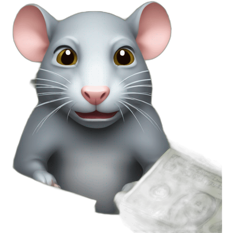 Angry Rat with money emoji