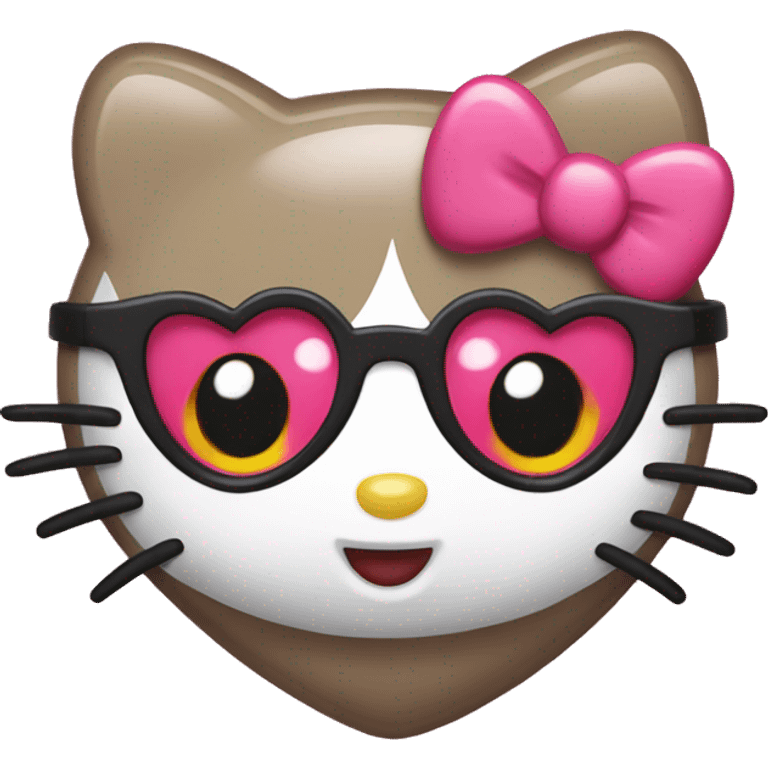 Hello kitty heart eyes emoji