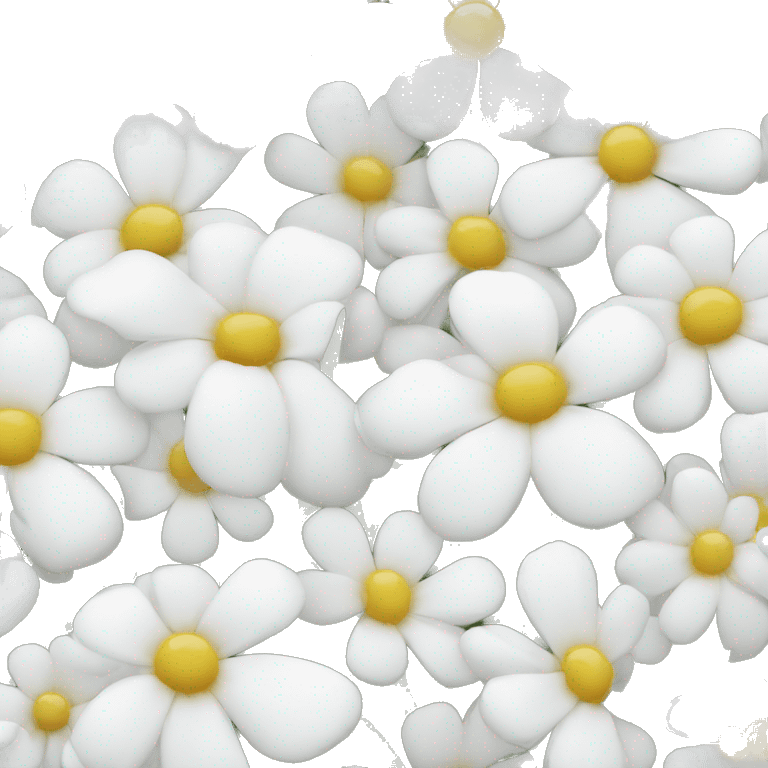 white flowers emoji