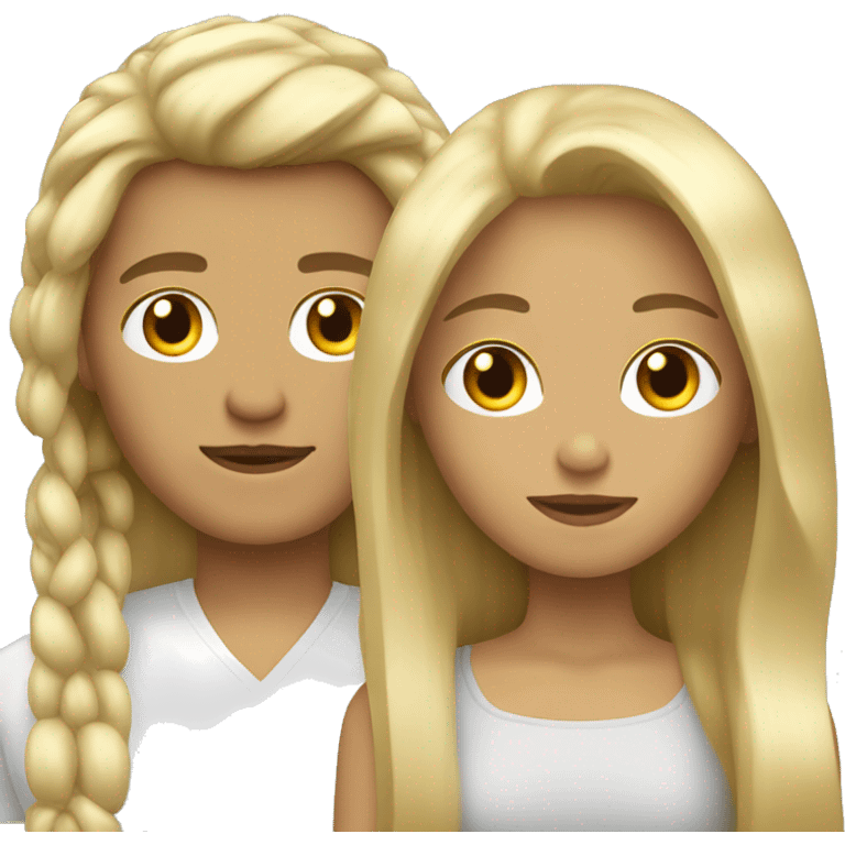 Female Mexican long hair with white male blond hair  emoji