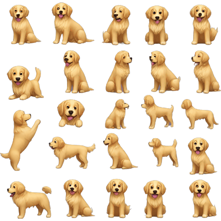 Dog golden retriever full-height emoji