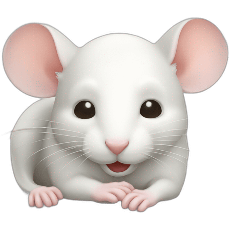 recumbent white mouse emoji