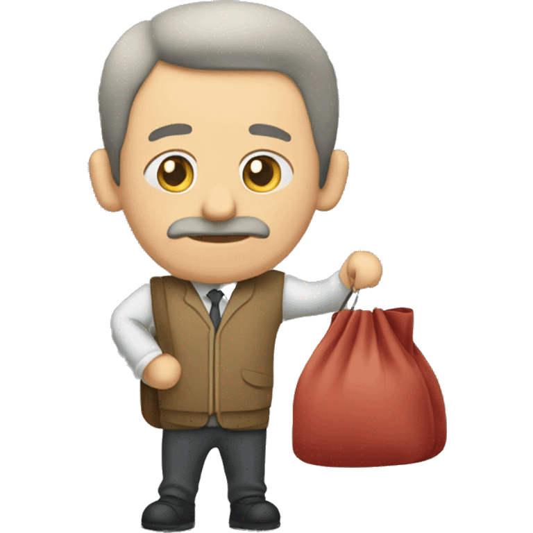 Ladrón con una bolsa de billetes  emoji