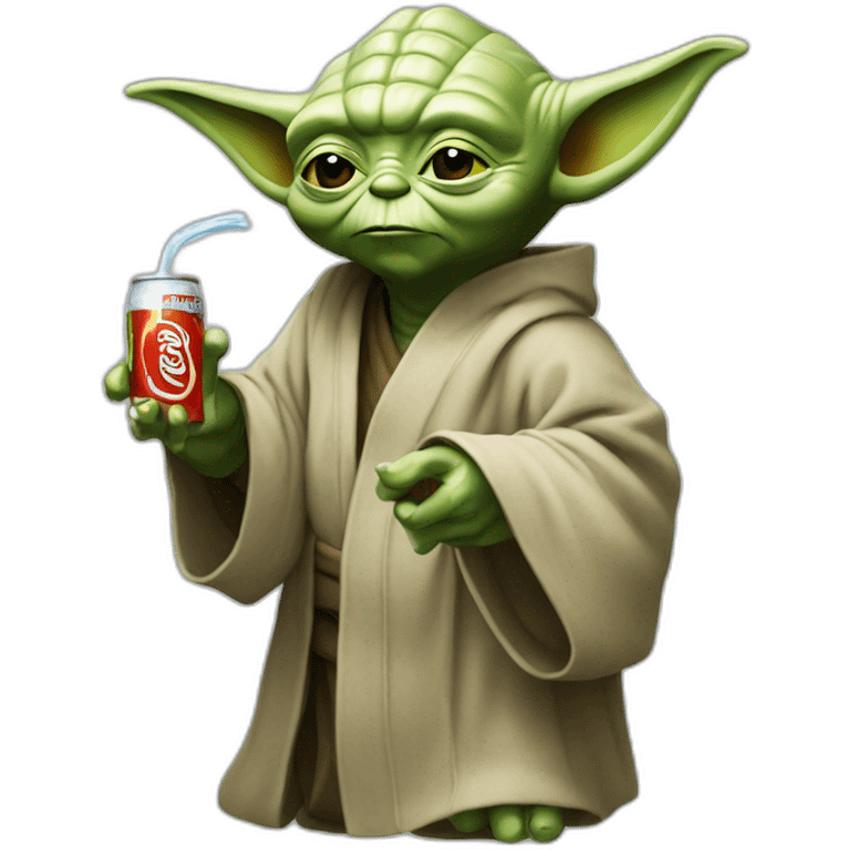 Yoda qui boit du coca emoji