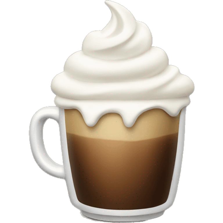 Coffee with whipped cream  emoji