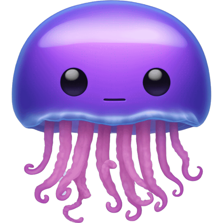 Jellyfish blue pink purple with Be Still in a tentacle  emoji