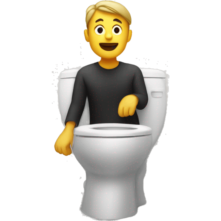 Man inside toilet emoji