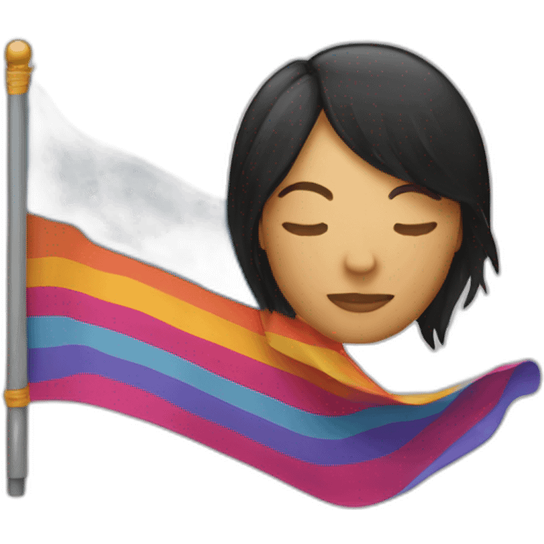 Drapeau lesbienne emoji