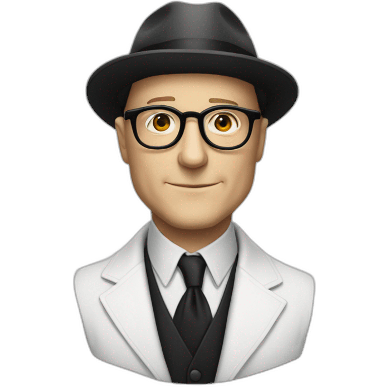 Raymond Reddington from "The Blacklist", old, glasses emoji