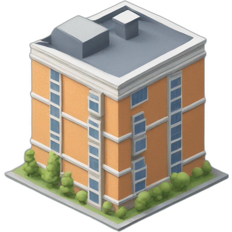 building model isometric emoji