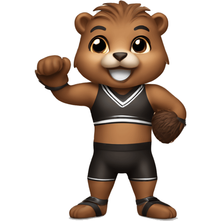 Beaver cheerleader emoji