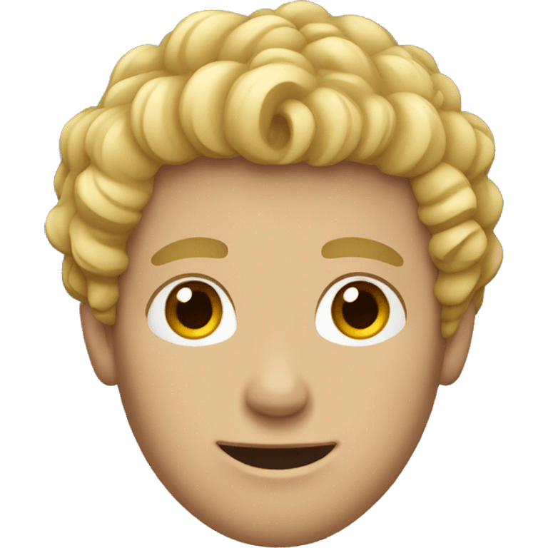 Curly blonde short hair guy emoji