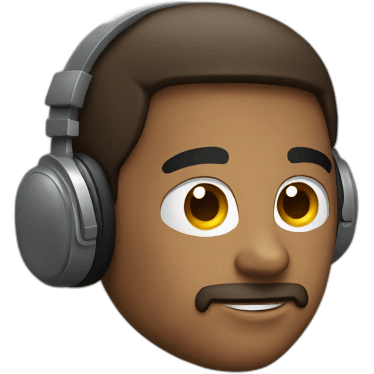 man laptop headphones emoji