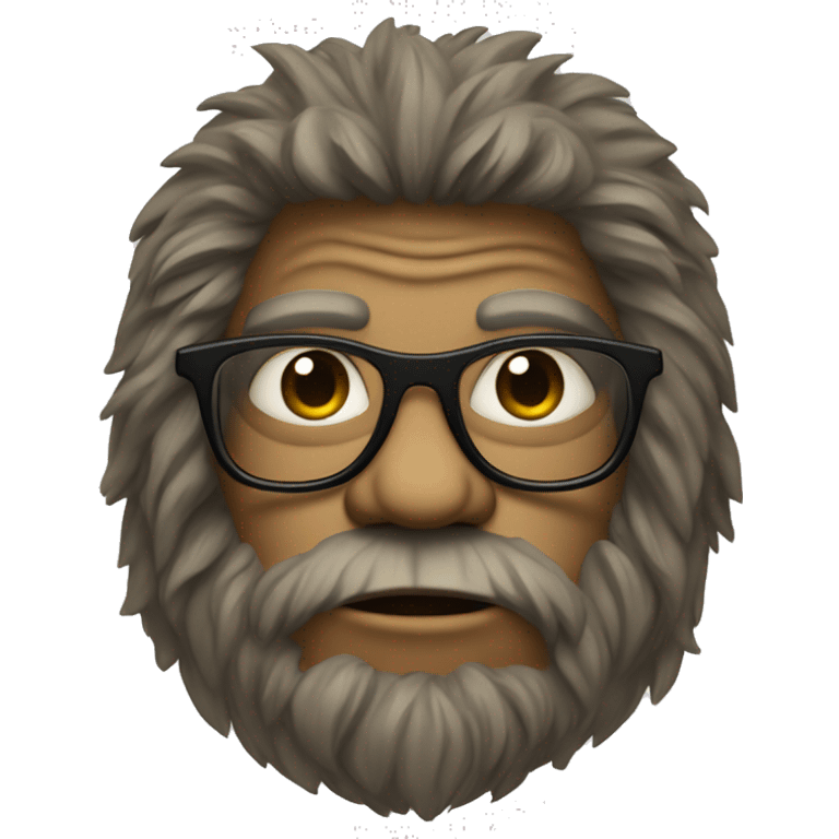 Sasquatch wearing glasses, a polo shirt, and khaki pants emoji