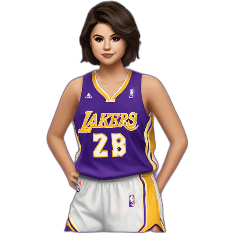 selena gomez in lakers jersey emoji