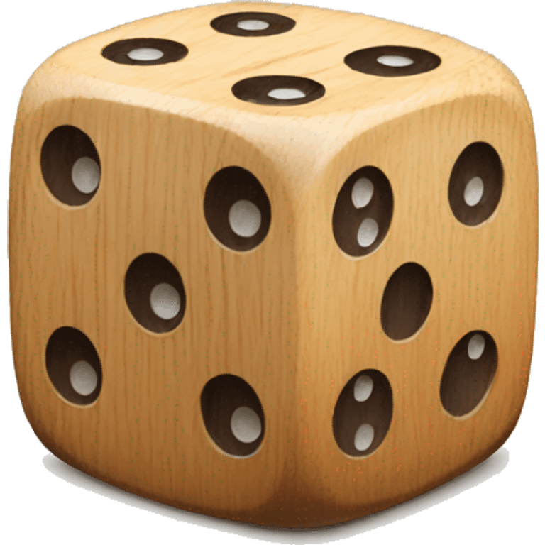 wooden dice emoji