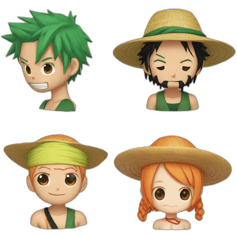 Luffy-zoro-sangi-chopper-Nami emoji