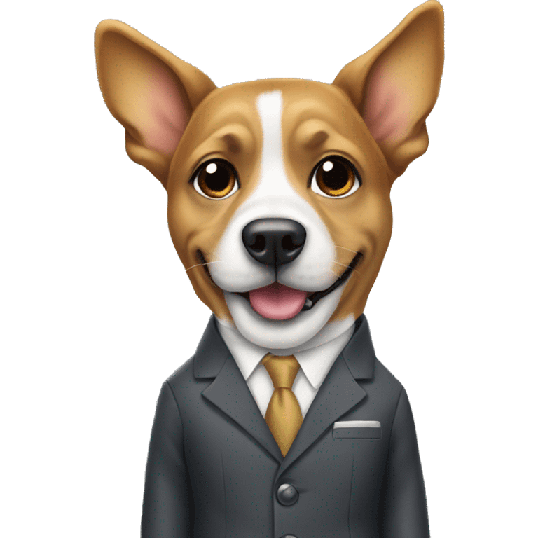 dog wearing suit emoji