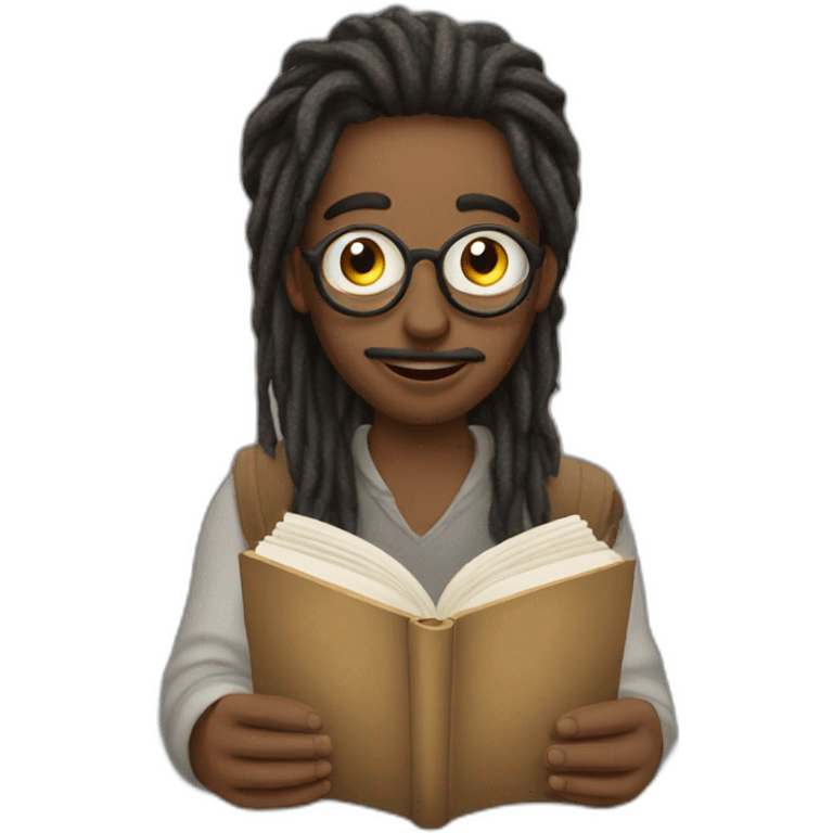 reader with dread book emoji